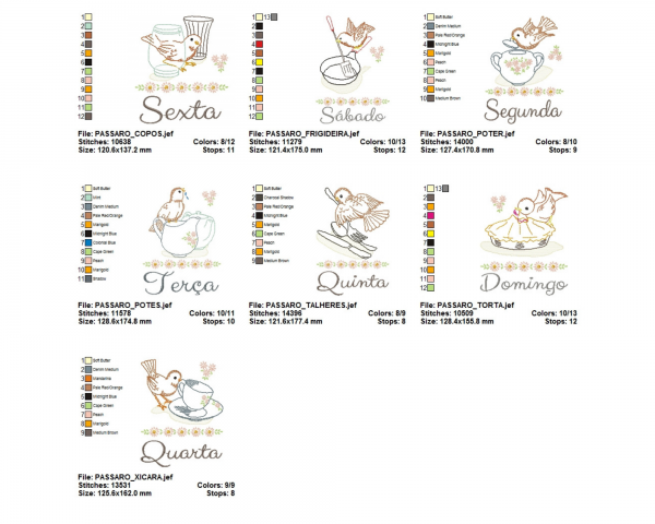 Creative Birds Machine Embroidery Designs-1 Size-7 Types-instant download