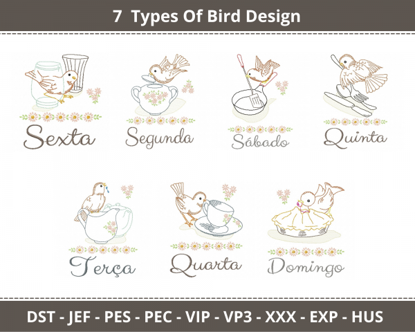 Creative Birds Machine Embroidery Designs