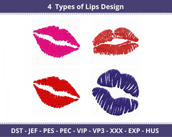 Lips Machine Embroidery Designs