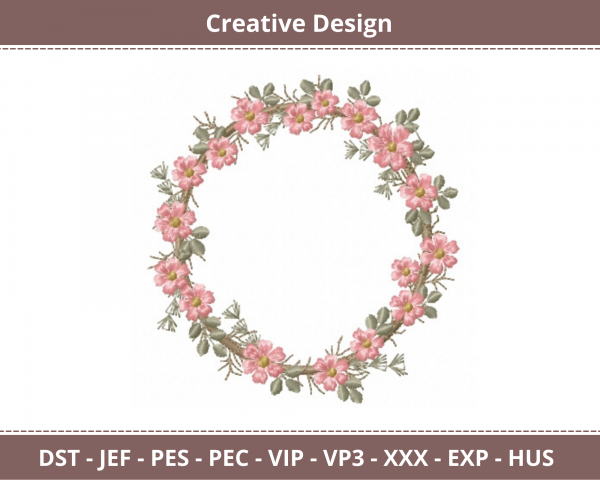 Floral Frame Machine Embroidery Designs