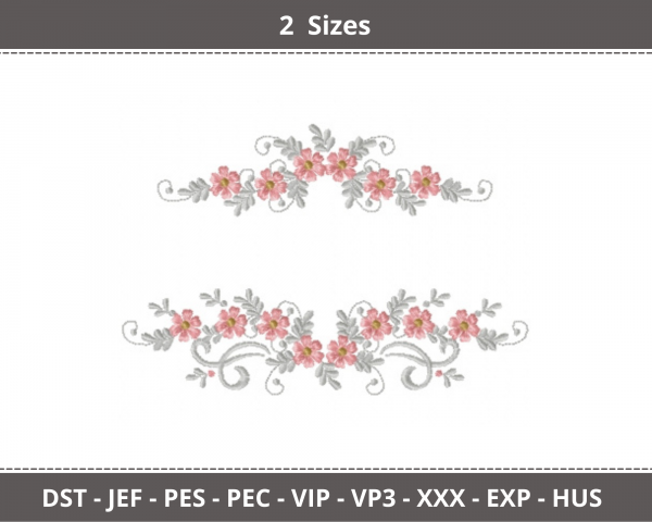 Creative Floral Machine Embroidery Designs-2 Sizes-instant download