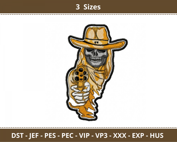 Toxic Skull Machine Embroidery Designs-3 Sizes-instant download