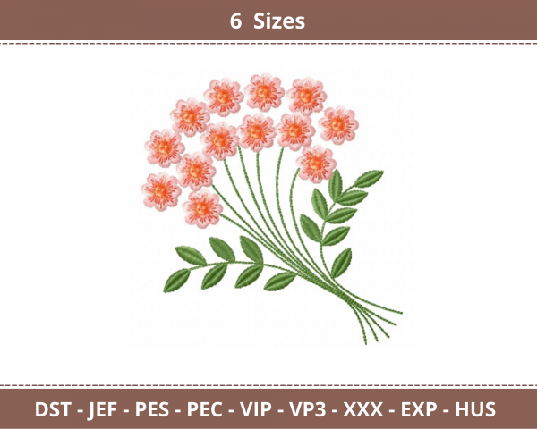Creative flower Machine Embroidery Designs-6 Sizes-instant download