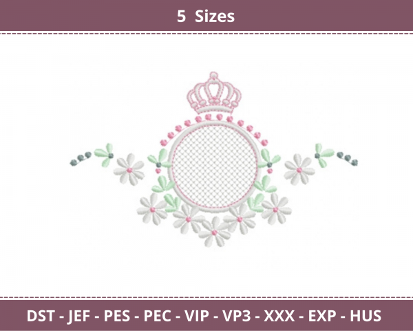 Creative frame Machine Embroidery Designs-5 Sizes-instant download