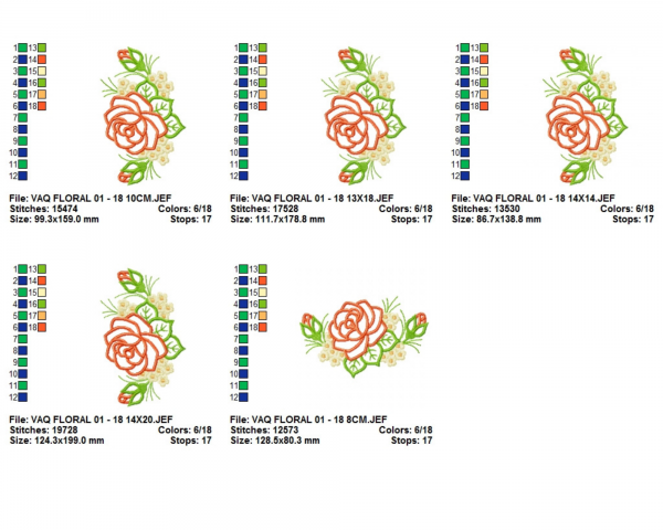 Creative flower Machine Embroidery Designs-5 Sizes-instant download