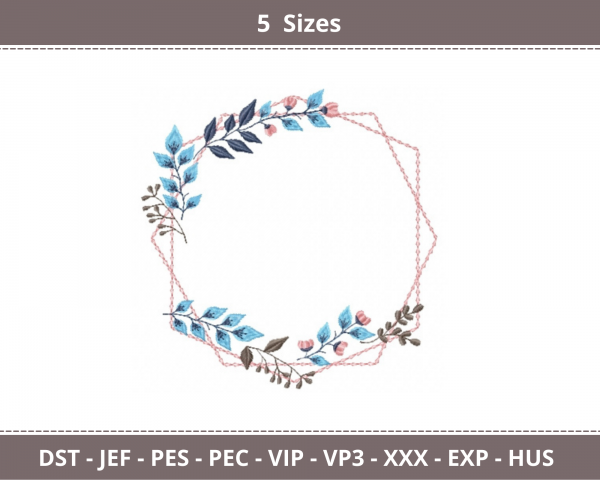Creative Frame Machine Embroidery Designs-5 Sizes-instant download