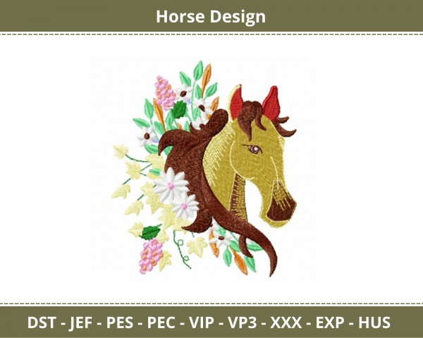 Horse Machine Embroidery Designs-1 Size-instant download