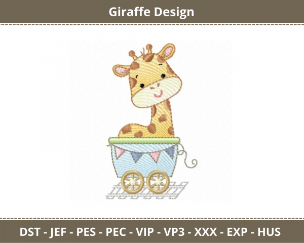 Giraffe Machine Embroidery Designs-1 Size-instant download