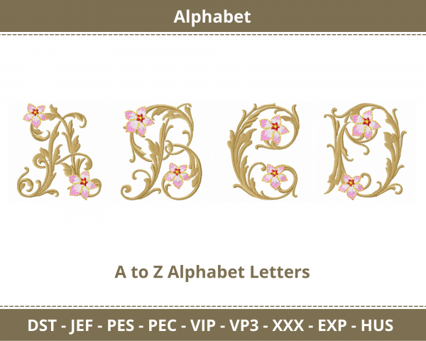 Creative Alphabet Machine Embroidery Designs-1 Size-instant download
