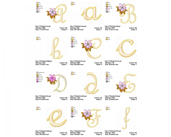 Alphabet Machine Embroidery Designs