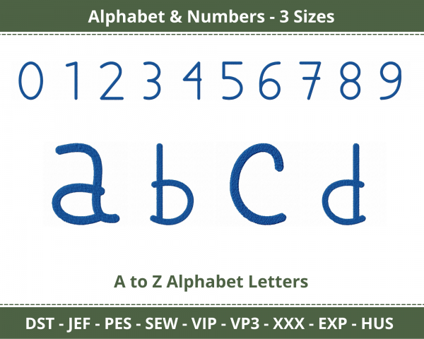 Rebel Chick Alphabet & Numbers Machine Embroidery Designs