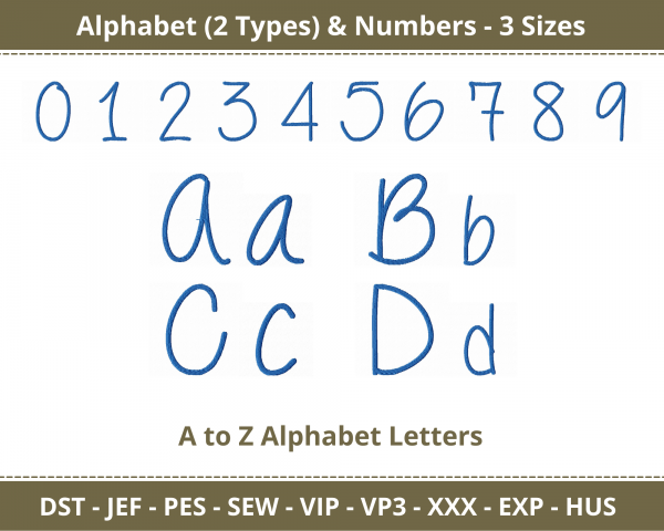 Seriously Alphabet & Numbers Machine Embroidery Designs