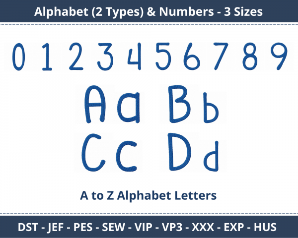 Tricky Marty Alphabet & Numbers Machine Embroidery Designs