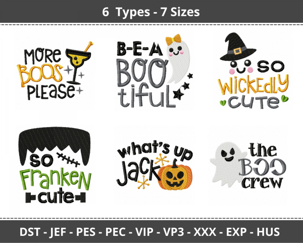 Halloween Time Quotes Machine Embroidery Designs