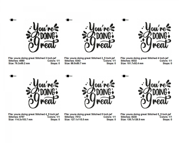 Quotes Machine Embroidery Designs-7 Sizes-6 Types-instant download