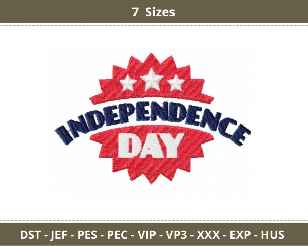 Independence Day Machine Embroidery Designs-7 Sizes-instant download