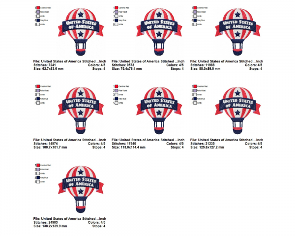 United States Of America Machine Embroidery Designs-7 Sizes-instant download