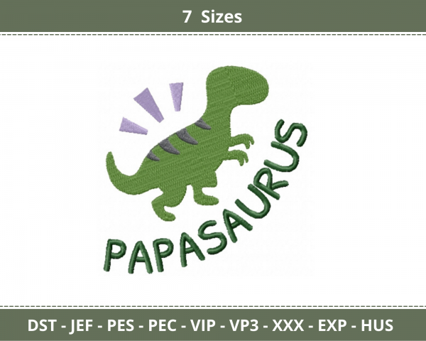 Papasaurus Quotes Machine Embroidery Designs
