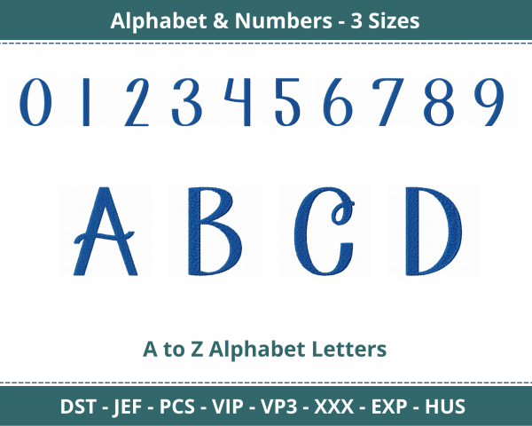 Truly Madly Deeply Alphabet & Numbers Machine Embroidery Designs
