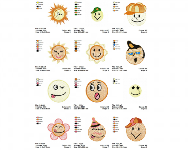 Creative Machine Embroidery Designs-1 Size-24 Types-instant download