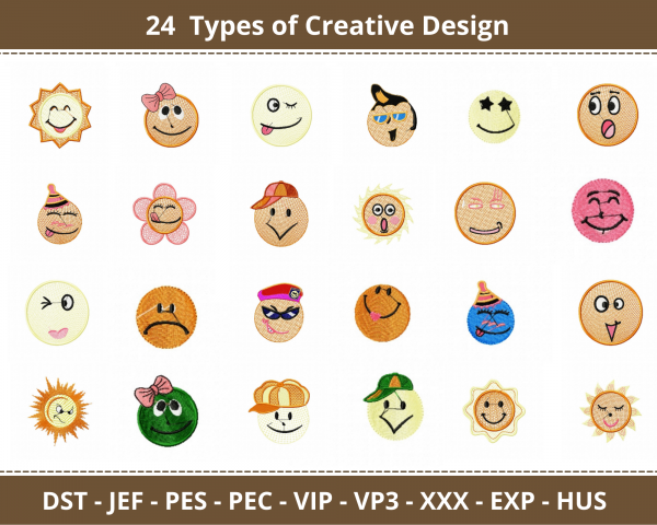Creative Machine Embroidery Designs-1 Size-24 Types-instant download