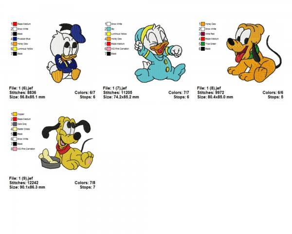 Disney Cartoon Machine Embroidery Designs-1 Size-13 Types-instant download