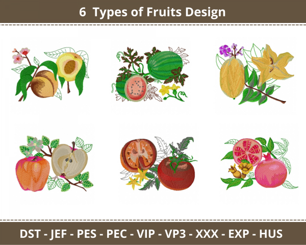 Fruit Machine Embroidery Designs