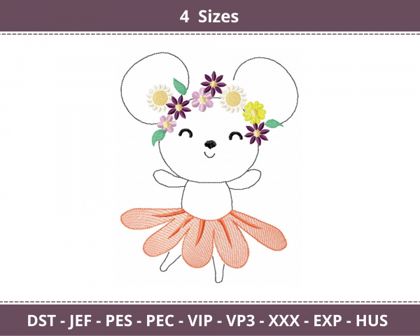 Cute Cartoon Machine Embroidery Designs-4 Sizes-instant download