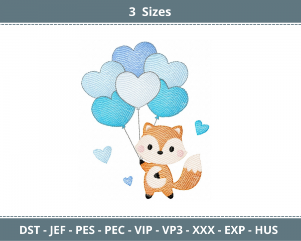 Fox Machine Embroidery Designs-3 Sizes-instant download