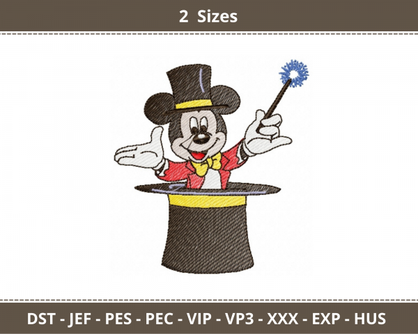Mickey Mouse Machine Embroidery Designs-2 Sizes-instant download