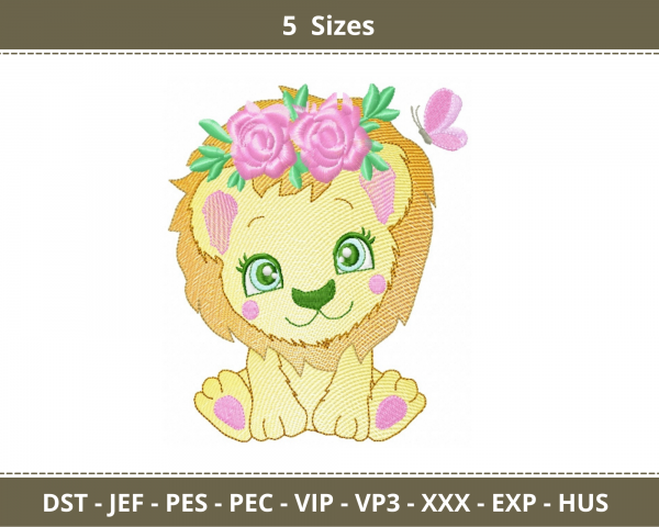 Baby Lion Machine Embroidery Designs