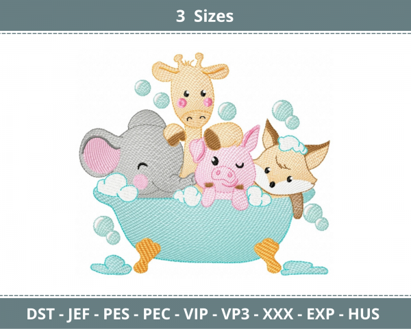 Crazy Animals Machine Embroidery Designs-3 Sizes-instant download