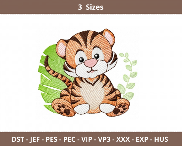 Baby Animal Machine Embroidery Designs-3 Sizes-instant download