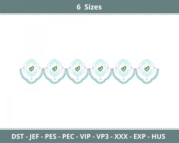 Creative Border Machine Embroidery Designs-6 Sizes-instant download