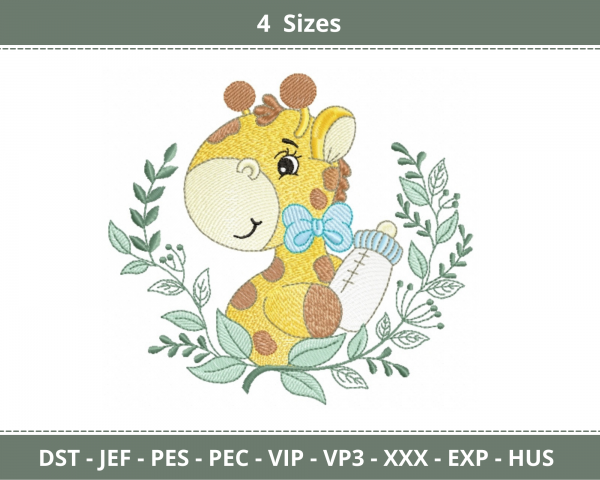 Giraffe Machine Embroidery Designs-4 Sizes-instant download