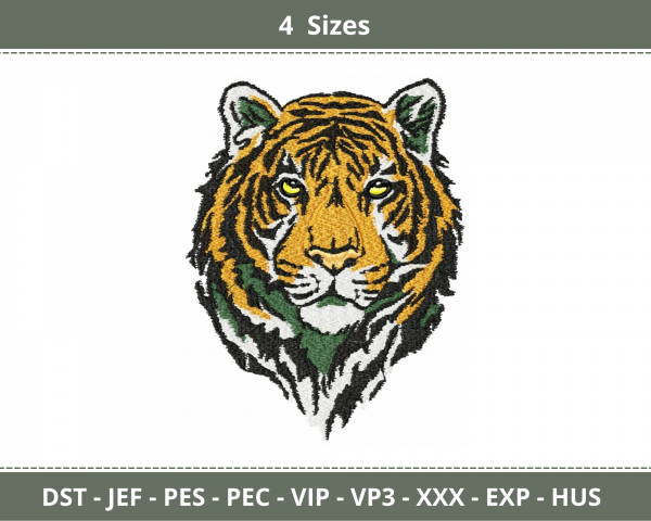 Tiger Machine Embroidery Designs-4 Sizes-instant download