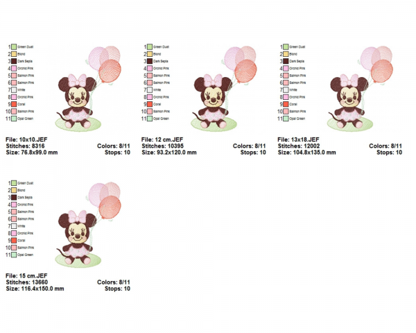 Mickey Mouse Machine Embroidery Designs-4 Sizes-instant download