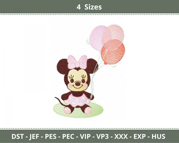 Mickey Mouse Machine Embroidery Designs-4 Sizes-instant download