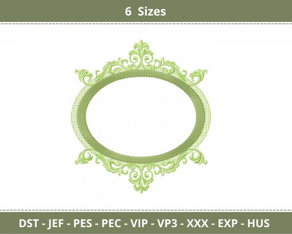Creative Frame Machine Embroidery Designs-6 Sizes-instant download
