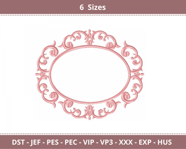 Creative Frame Machine Embroidery Designs-6 Sizes-instant download