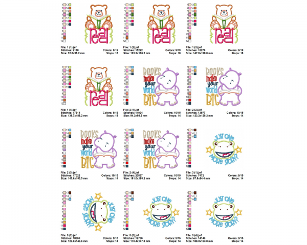 Crazy Animal Machine Embroidery Designs-4 Sizes-7 Types-instant download