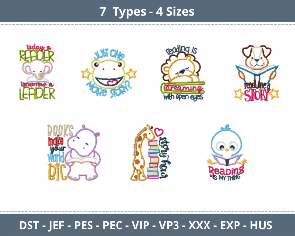 Crazy Animal Machine Embroidery Designs-4 Sizes-7 Types-instant download