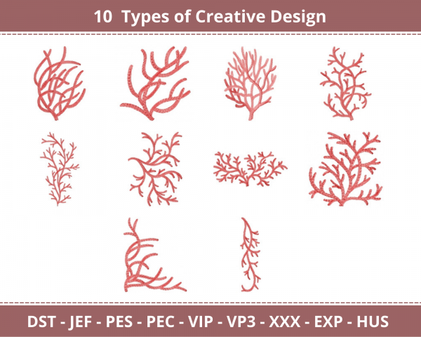 Creative Machine Embroidery Designs-1 Size-10 Types-instant download
