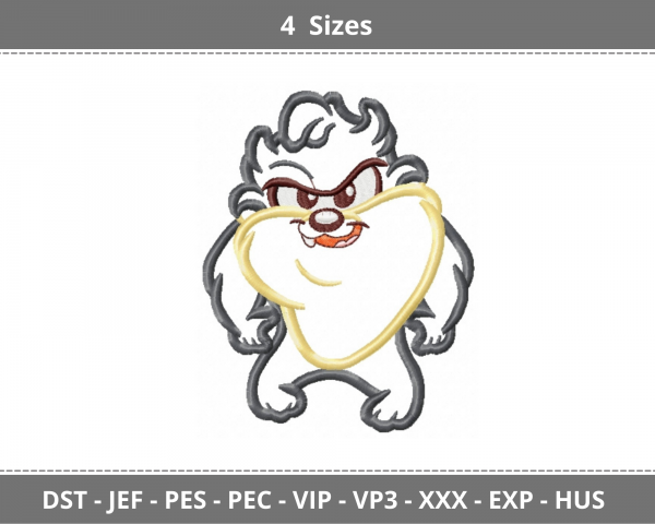 Creative Cartoon Machine Embroidery Designs-4 Sizes-instant download