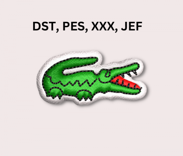 Logo Embroidery Design | downloadable For Machine | lacoste dst logo