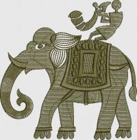 Elephant embroidary design