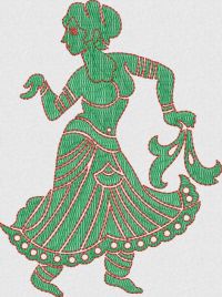 Dancer embroidary design
