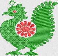 Peacock embroidary design
