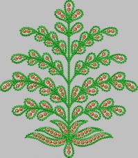 Trees embroidary design