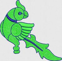 Parrot butta embroidary design